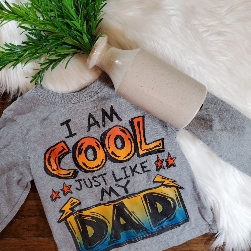 🌿5/$25 Garanimals Gray Cool Like Dad Shirt | 2T - Picture 1 of 7